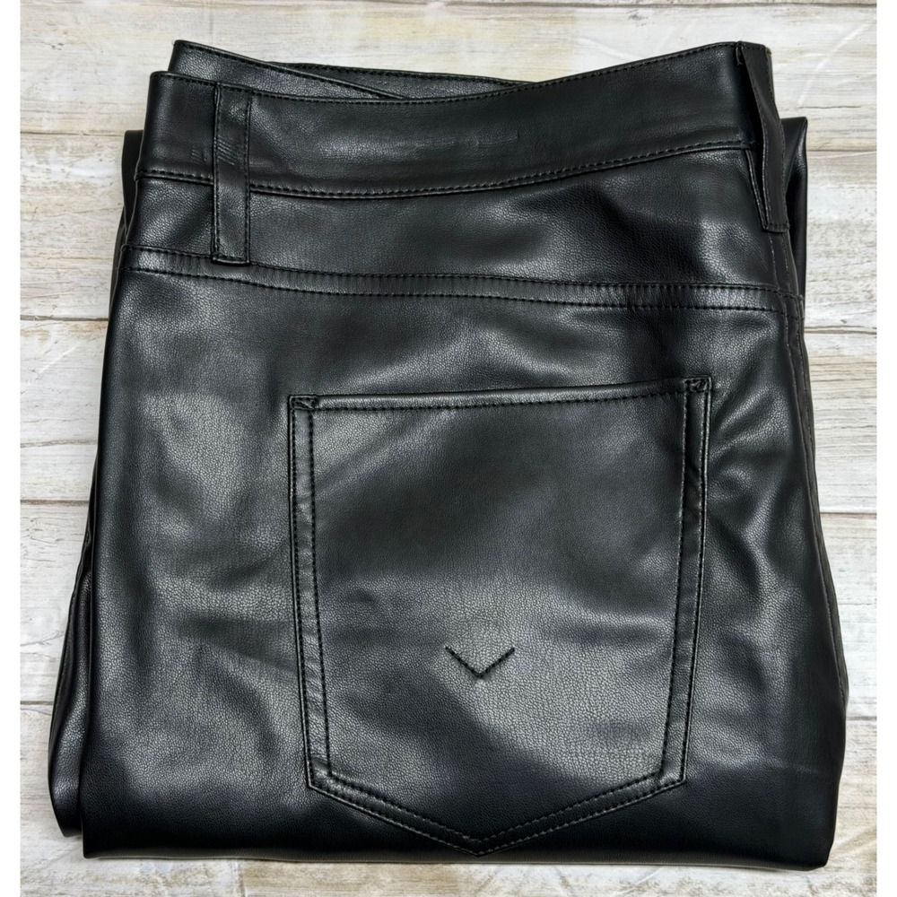 Hudson Barbara Faux Leather Skinny Pants Black Beauty size 31(actual 33x28)